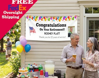 Personalized Retirement Banner: Celebration Party Decor
