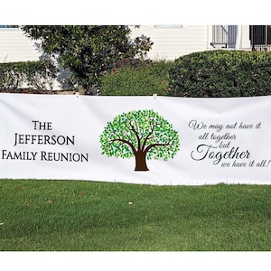 Family Reunion Banner, Family Reunion Decor, Family Gathering, Family Tree, Family Picnic, Family Reunion Gift, Color