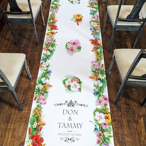 Tropical Wedding Aisle Runner, Wedding Decor, Beach Wedding, Island Wedding, Tropical Wedding, Hawaiian Wedding, Tropical 2