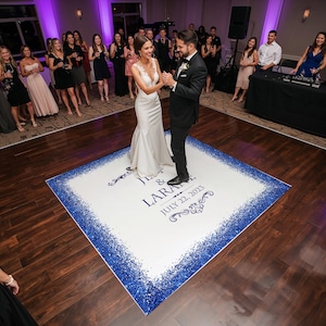 Blue Glitter Dance Floor Decal, Custom Decal, Wedding Venue, Ballroom Dancing, Wedding Reception, Dance Floor, Wedding , Blue Glitter