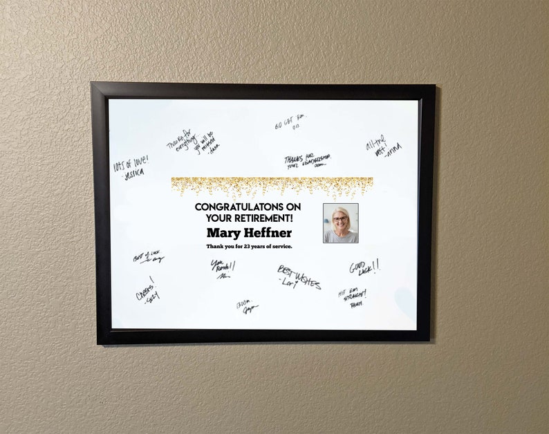 Retirement Signature Poster Retirement Keepsake Retiremet Etsy