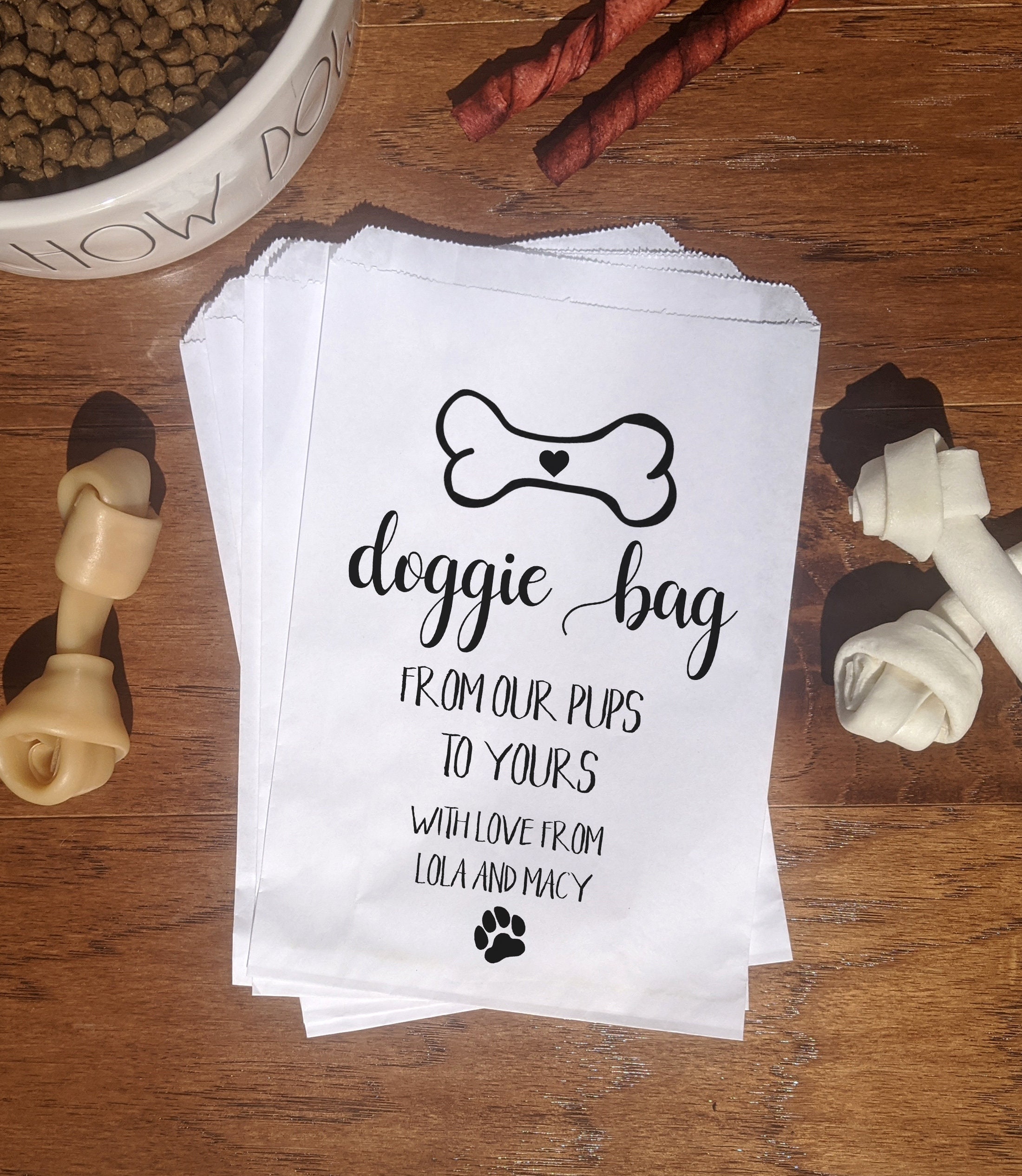Doggie Favor Bags Wedding Favor Doggie Bag Doggie Bag Dog Etsy