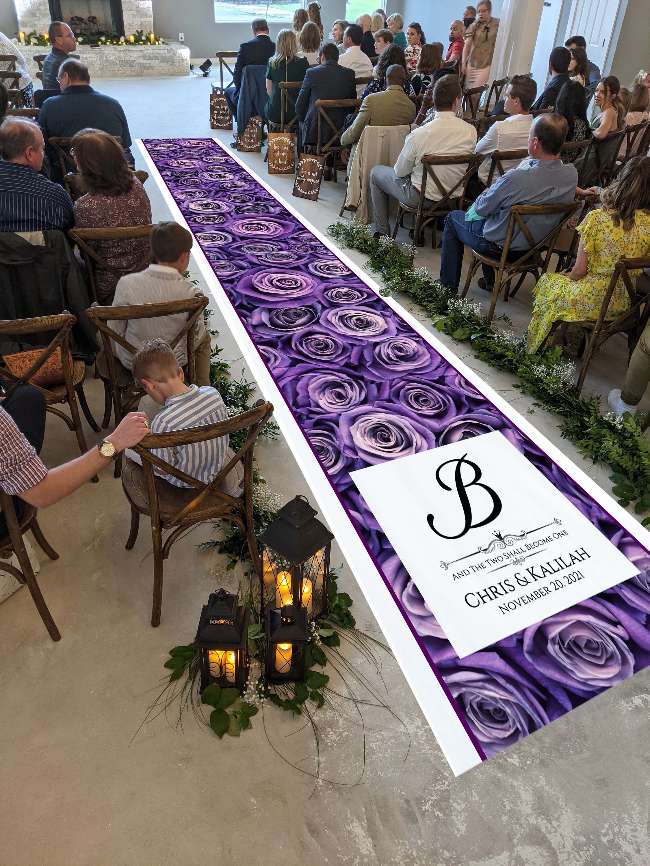 Purple Rose Aisle Runner — Events By Ubelli