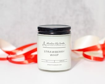 Strawberry Whip Soy Candle | Sweet Creamy Berry Scent