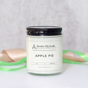 Soy Wax Candle – Apple Pie | Hand-Poured, Bakery-Fresh Fragrance – Mountain City Candles