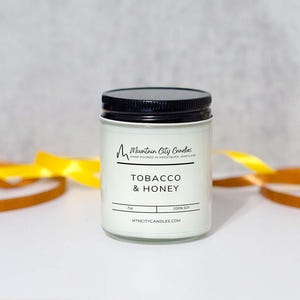 Soy Wax Candle – Tobacco & Honey | Sweet, Smoky and Warm – Mountain City Candles