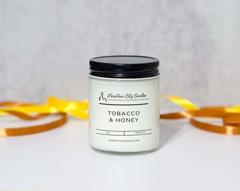 Tobacco Honey Soy Candle | Warm Sweet Wood Scent