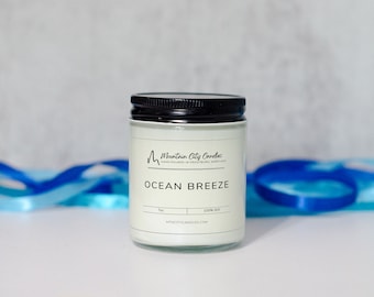 Ocean Breeze Soy Candle | Fresh Coastal Air Scent