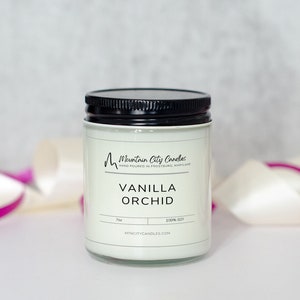 Soy Wax Candle – Vanilla Orchid | Soft Vanilla & Floral Musk – Mountain City Candles
