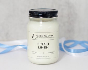 Fresh Linen Soy Scented Candles and Wax Melts | True-to-Life Scented Candles