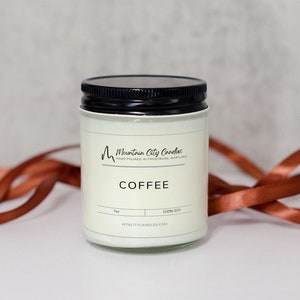 Soy Wax Candle – Fresh Brewed Coffee | Rich, Bold Espresso Fragrance – Mountain City Candles