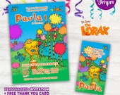 Personalized Printable Invitation for Birthday The Lorax, Dr. Seuss, The Lórax, Printable, Personalized The Lorax card