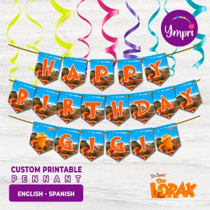The Lorax Custom Printable Bunting. The Lorax Printable Bunting. Decor The Lorax, Dr. Seuss.