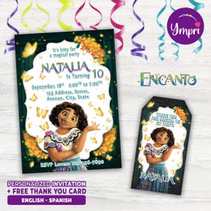 Personalized Printable Invitation for Birthday Encanto, Mirabel, Printable, Personalized Encanto card