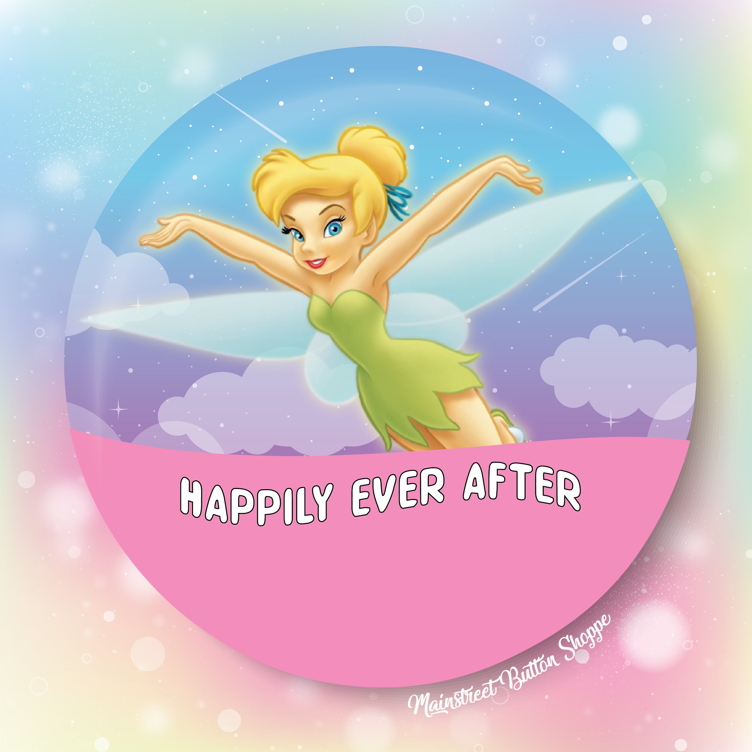 Disney Tinkerbell Happily Ever After Celebration Button Pin Etsy