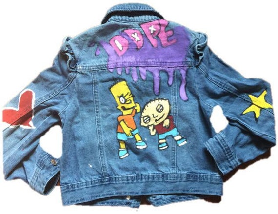 bart simpson denim jacket