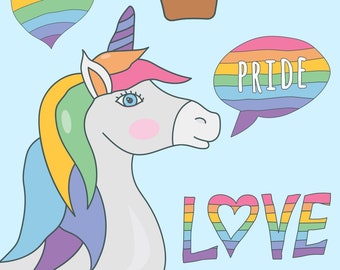 Unicorn PRIDE Love Cell Phone Wallpaper