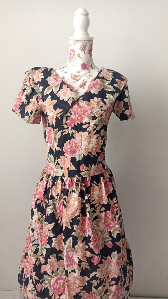 Laura Ashley dress with collar 1980 dress cottage… - image 5