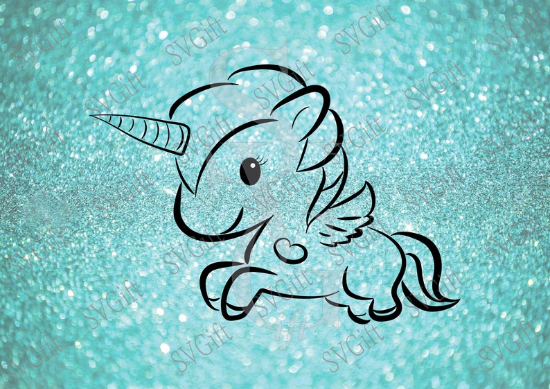 Download Unicorn Svg Wings Svg Heart Svg Horse Svg Pegasus Svg | Etsy