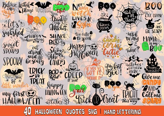 Download Halloween Quotes Svg Bundle Halloween Svg Set Happy Etsy