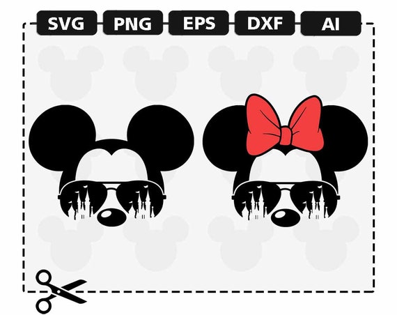 Download SVG Disney Castle Sunglasses Mickey Minnie Mouse Ears Bow ...