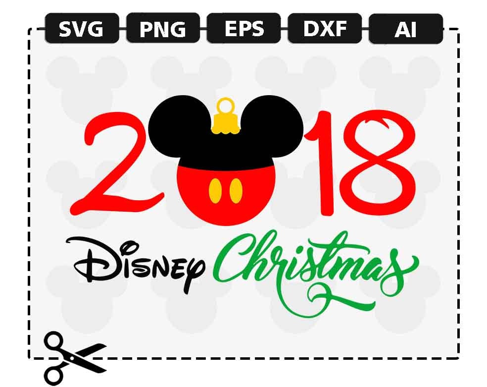 Download SVG Disney Christmas 2018 SVG png eps dxf format download ...