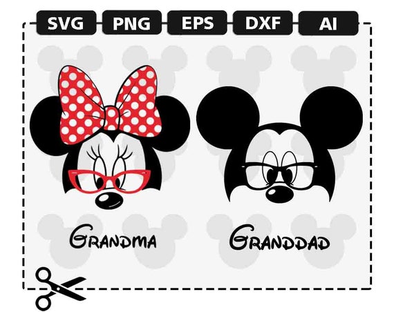 Download SVG Disney Family Birthday Grandma Granddad Mickey Minnie ...