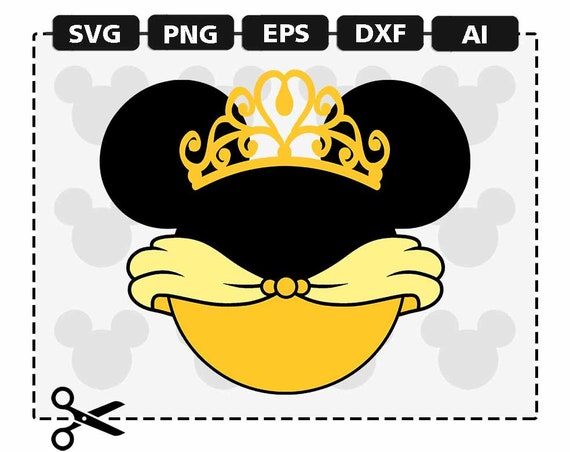 Download SVG Disney Belle Minnie Mouse Ears Crown Princess Disney ...