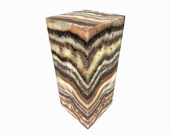 Unique Onyx Stone Table Lamp: Rustic Modern Home Decor