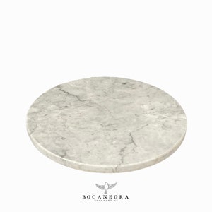 Marble Rotating Tray (13-inch), Lazy Susan, Marble Turntable, Service Tray, Condiments and Relishes organizer