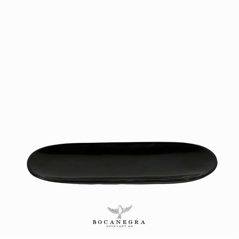 Stunning Black Marble Oval Tray Marble Stone Vanity Tray Etsy