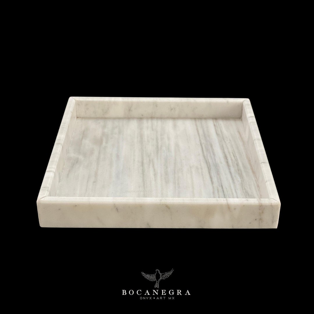 White Marble Vanity Tray Makeup Organizer Perfume Tray Etsy