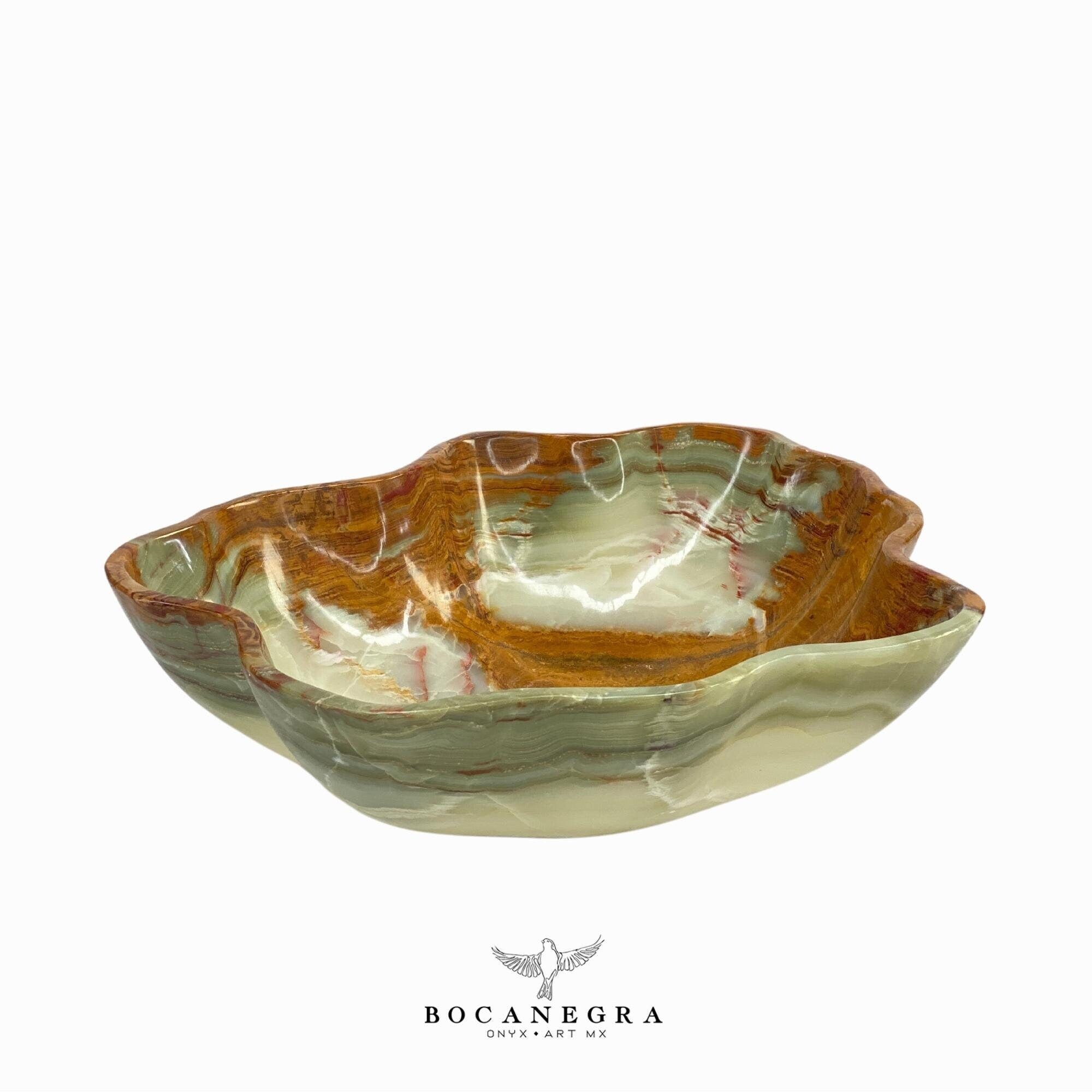 Green & Brown Decorative Onyx Bowl Home Decor Dinner Room Etsy