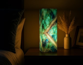 Handcrafted Fluorite Lamp | Natural Stone Home Decor & Lighting