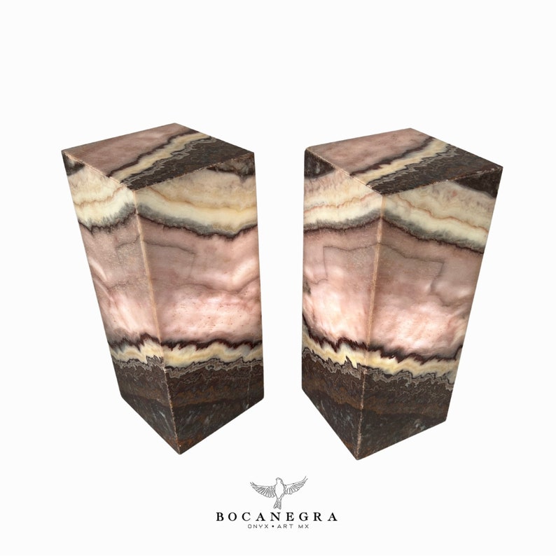 Handcrafted Natural Onyx Table Lamp – Rustic Accent Light image 9
