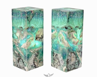 Green & Blue Fluorite Stone Lamp, Fluorite Lighting, Table Lamp, Bedroom essentials, Home Decor