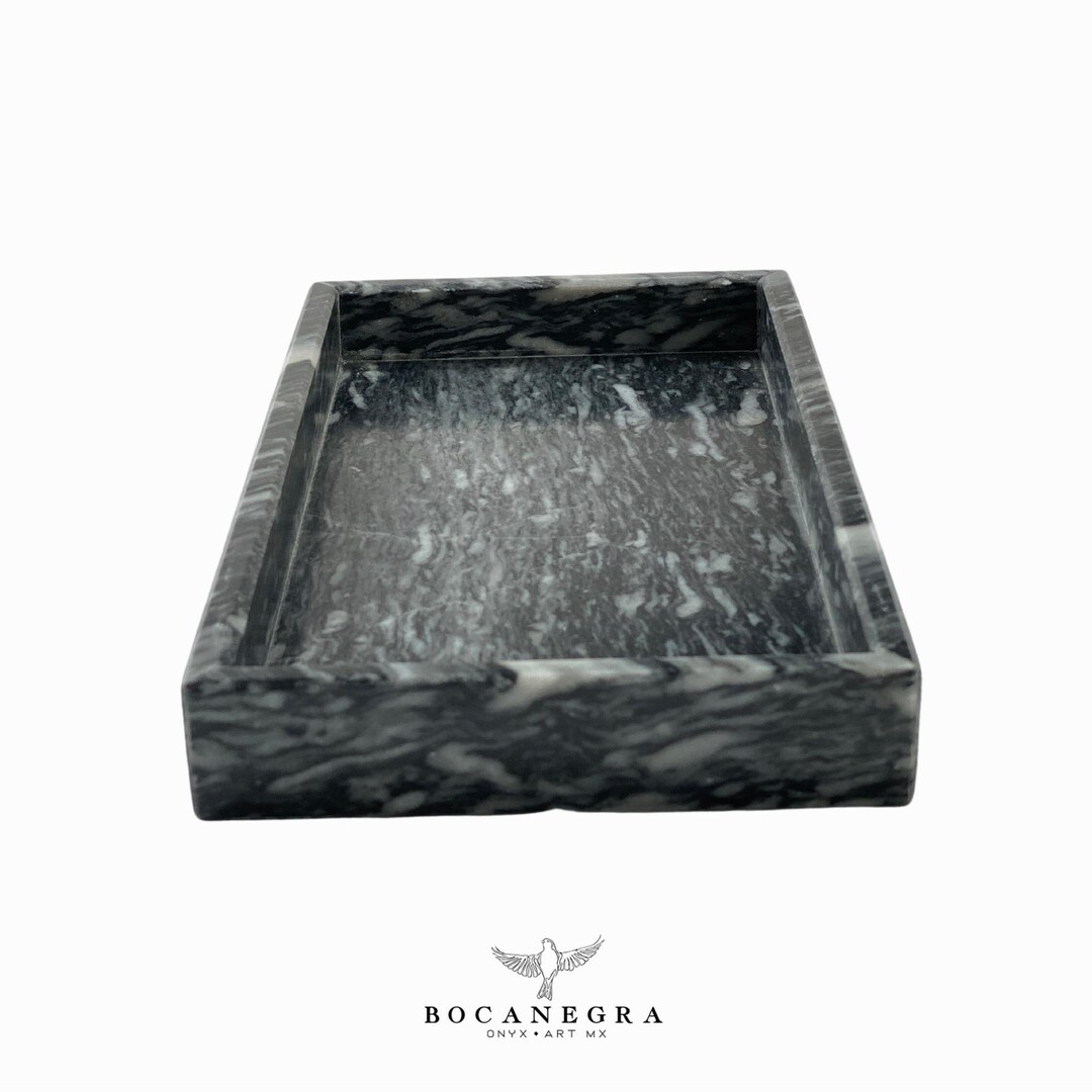 Gray Marble Vanity Tray Makeup Organizer Perfume Tray Etsy