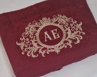Lot De 6 Grandes Serviettes Coton Brodées Monogramme CC/CG/GG - Linge De Table Vintage