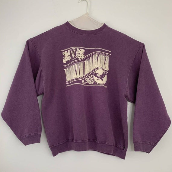 Vintage Adore 1994 North Dakota Purple Crewneck Pu