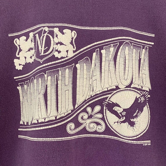 Vintage Adore 1994 North Dakota Purple Crewneck P… - image 2