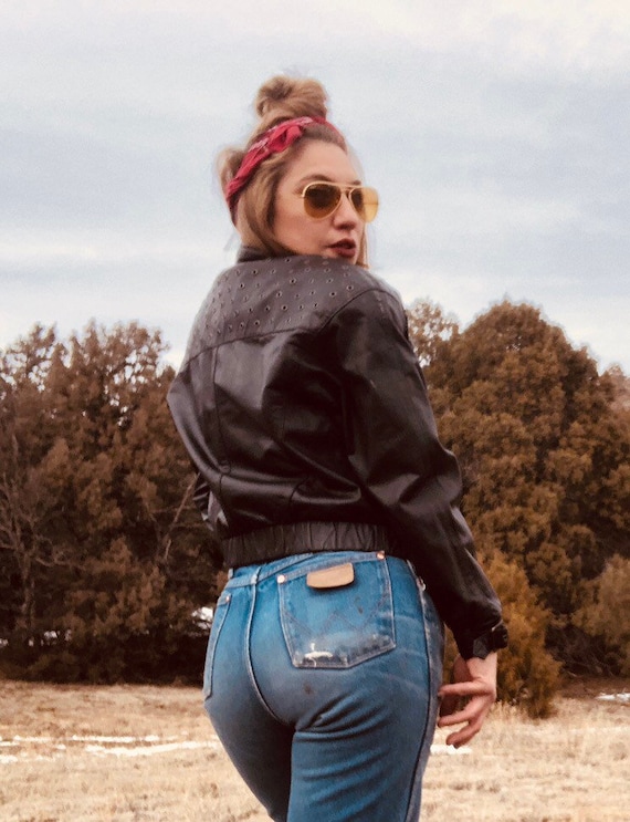 1980s Leather Bomber Jacket