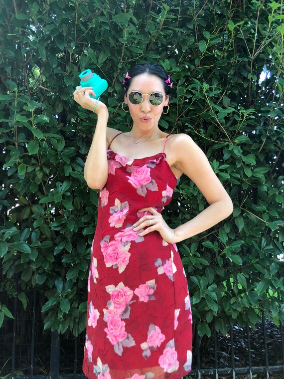 90s Flirty Floral Mini Dress