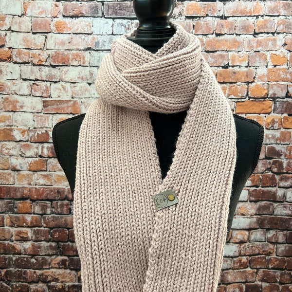 Women’s Winter Long Knit scarf. The Downtown Scarf.  Ribbed Women’s Knit Scarf. Luxury Knit Scarf. Long Women’s Scarf.