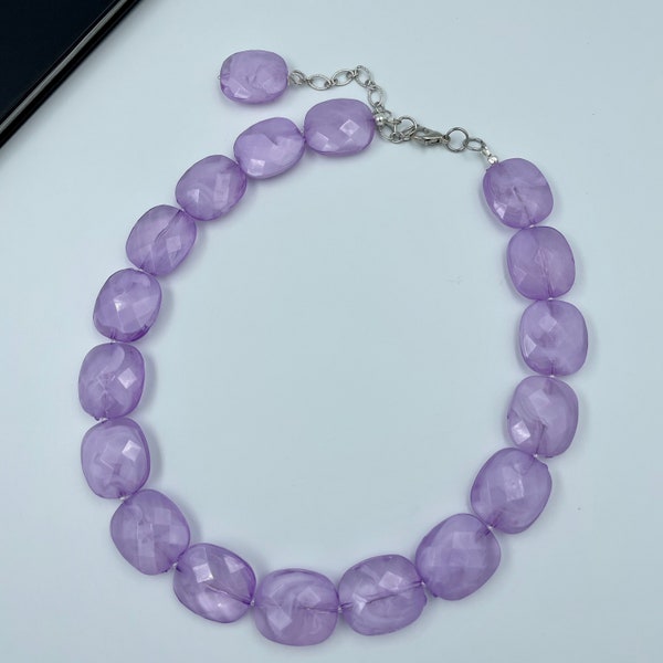 Purple Necklace - Etsy