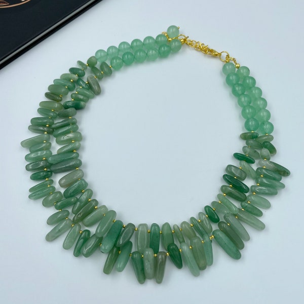 Green Stone Necklace Etsy — free download