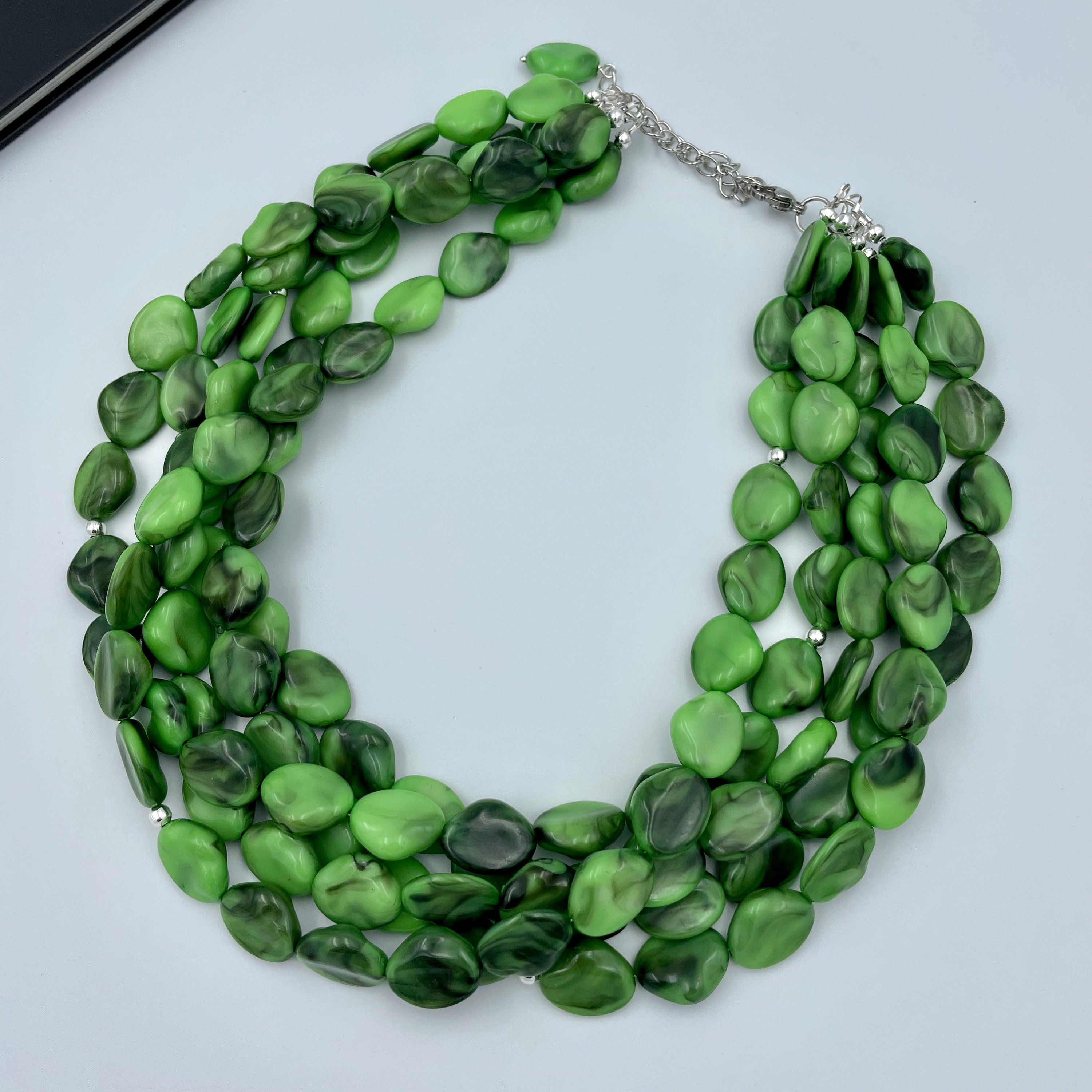 Buy Odette Green Floral Chunky Necklace Online