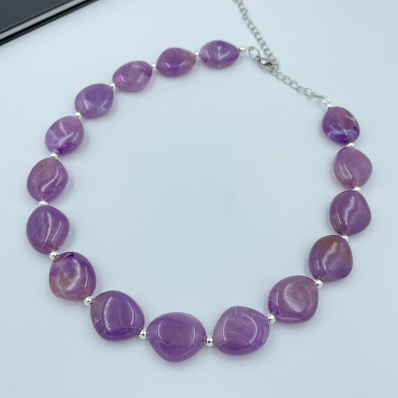 Mauve statement necklace clearance