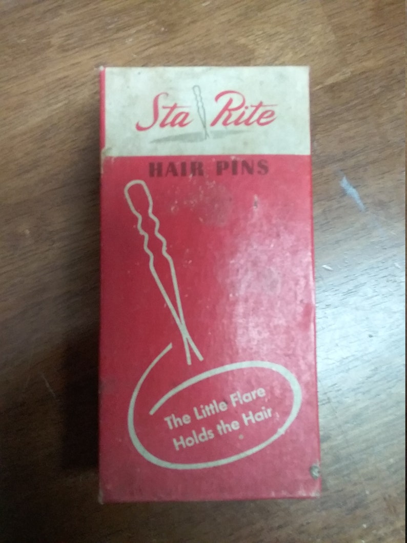 Vintage Sta Rite Box Of Hair Pins Etsy