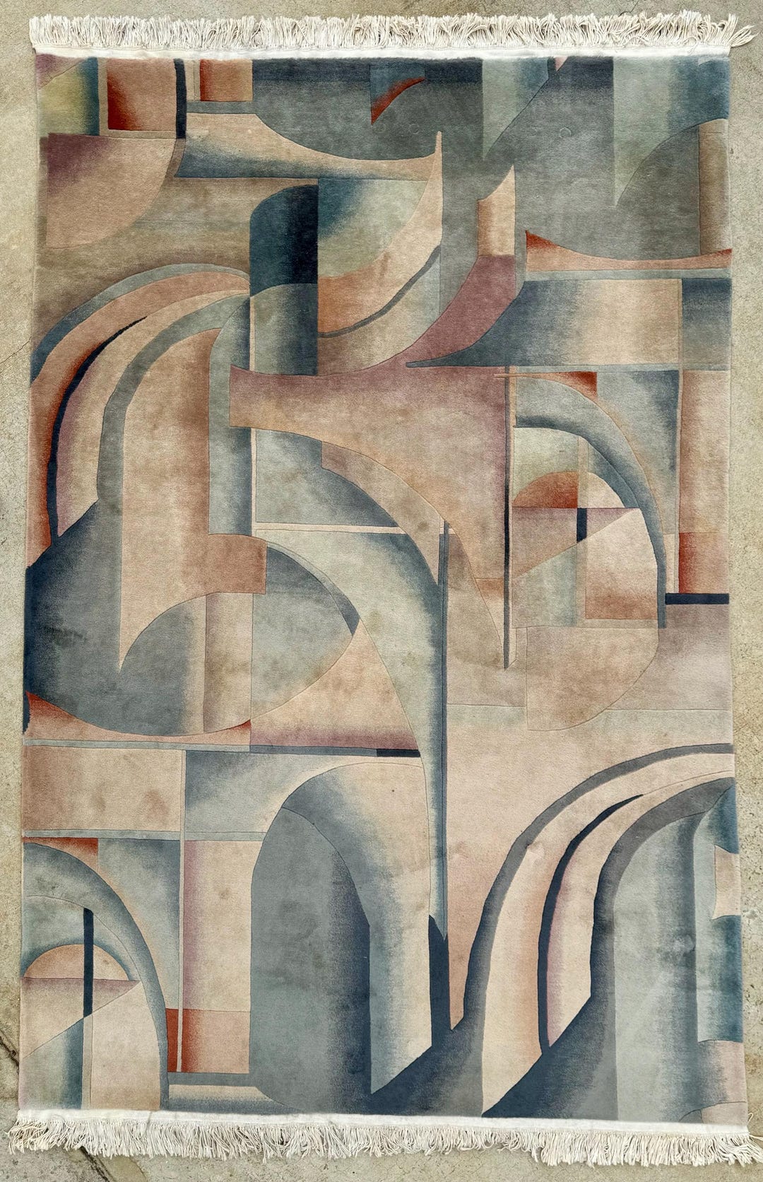 1980s Vintage Art Deco Modern Abstract Wool Area Rug - Etsy