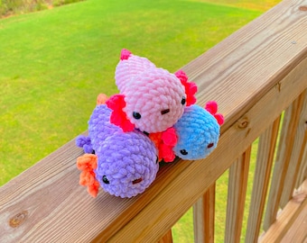 Mini Crochet Axolotls Stuffed Plushie Amigurumi Stuffed Animal